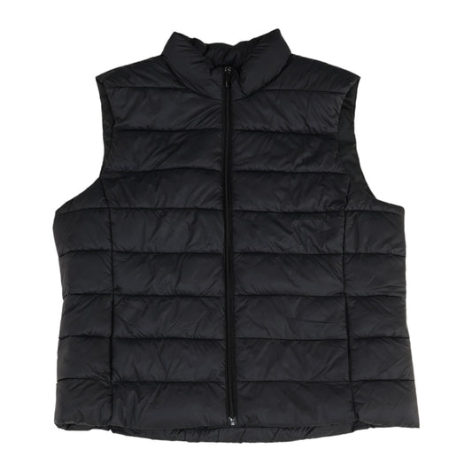 Black Solid Puffer Vest