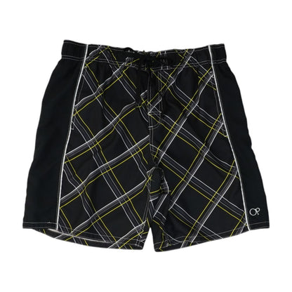 Black Plaid Swim Bottom