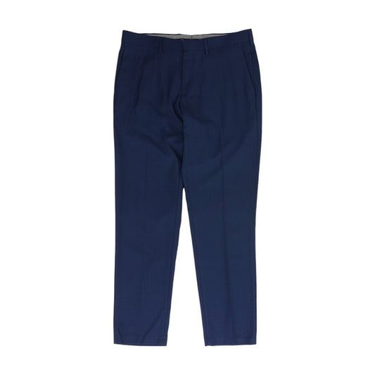 Navy Solid Dress Pants