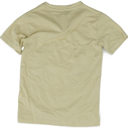 Beige Solid Crewneck T-Shirt