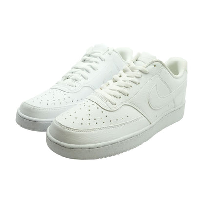 Court Vision Low White Leather Low Top Athletic Shoes