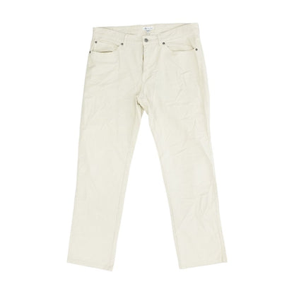 Beige Solid Casual Pants