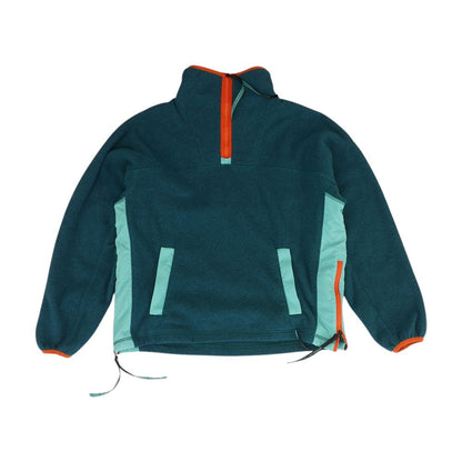 Teal Color Block 1/4 Zip Pullover