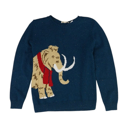 Blue Graphic Crewneck Sweater