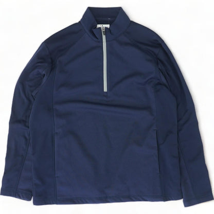 Navy Solid 1/4 Zip Pullover
