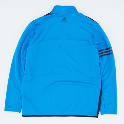 Blue Color Block 1/4 Zip Pullover