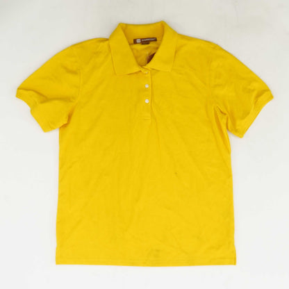 Yellow Solid Polo Knit Top