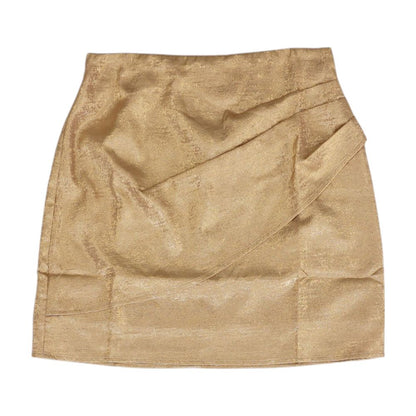 Rose Gold Solid Mini Skirt