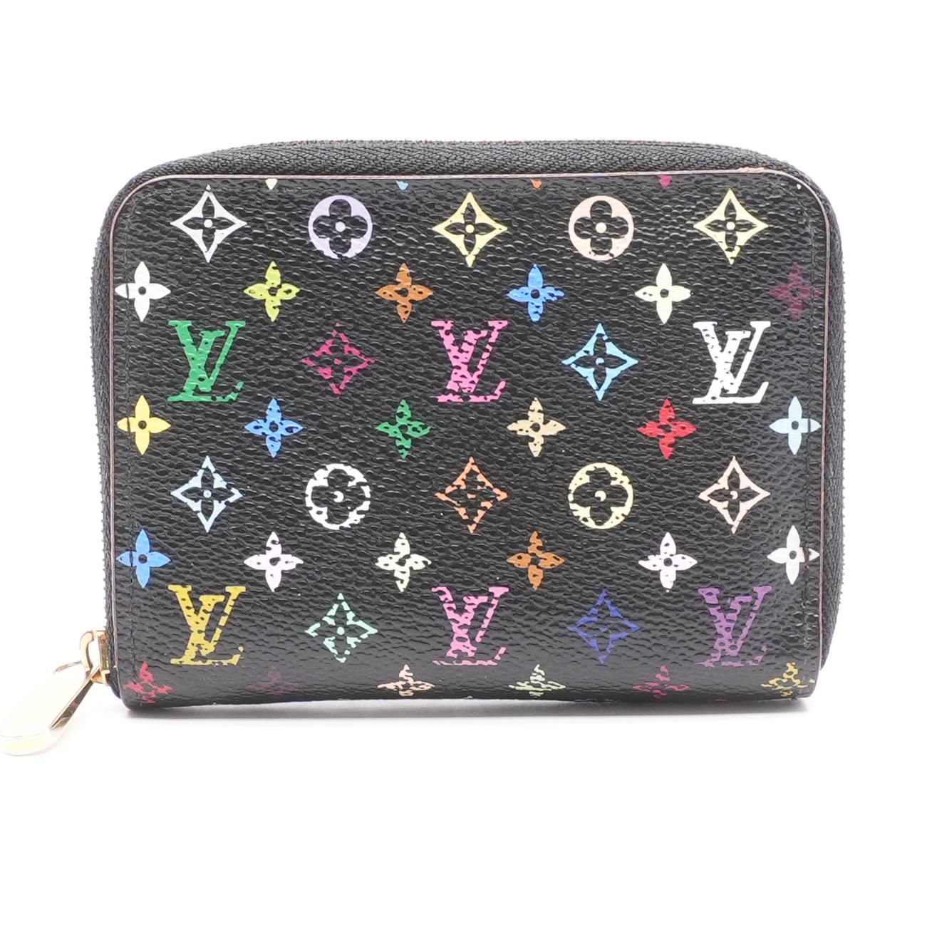 Black Leather Monogram Multicolor Zippy Coin Purse – Unclaimed Baggage