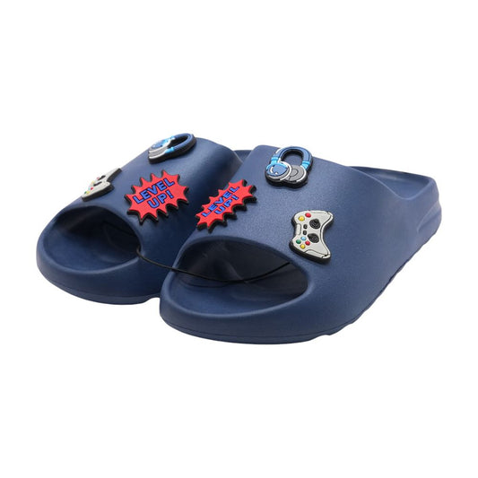 Navy Athletic Slides