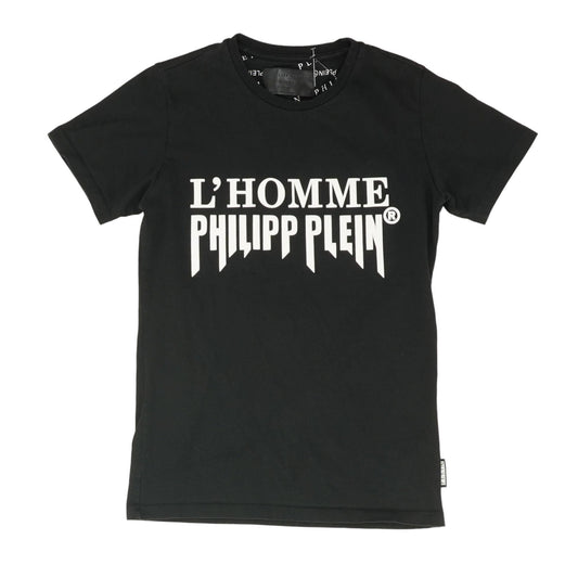 Black L'Homme Embroidered Detail Crewneck T-Shirt