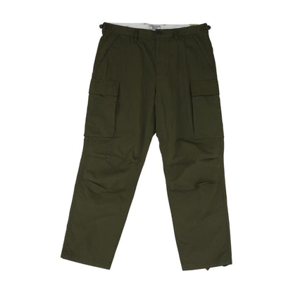 Olive Solid Cargo Pants