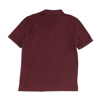 Maroon Solid Short Sleeve Polo