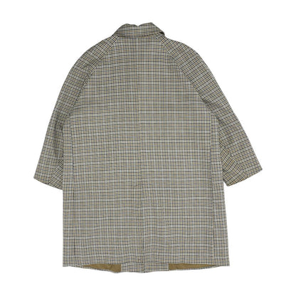 Tan Plaid Topcoat Coat