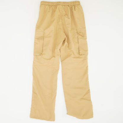 Tan Solid Cargo Pants