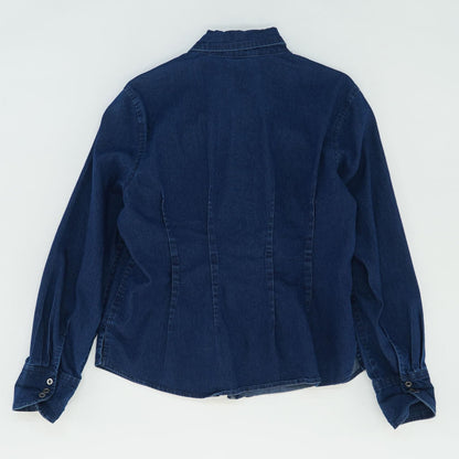 Vintage Full-Zip Lightweight Denim Jacket