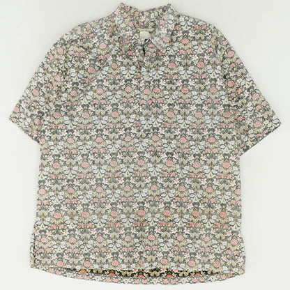 Vintage Short-Sleeve Floral Hawaiian Button Down Shirt