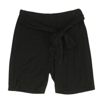 Black Solid Shorts