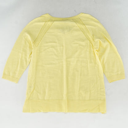 Yellow Solid Pullover Sweater