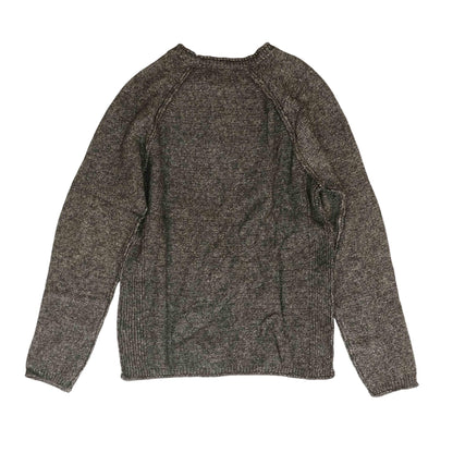 Black Solid Crewneck Sweater