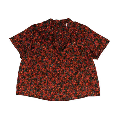 Black Floral Button Down