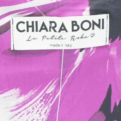 Magenta Battiata Printed Dress