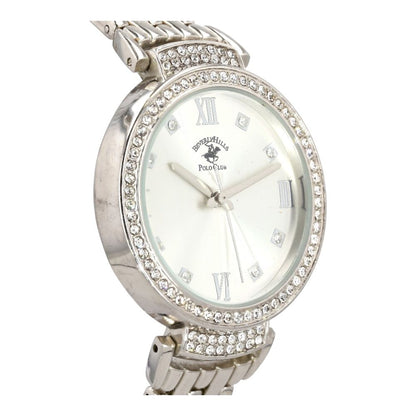 Women's Silver Tone Crystal Bezel Stainless Steel Watch