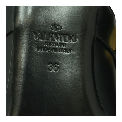 Black Roman Stud Ballet Flats