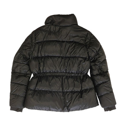 Black Solid Puffer Coat