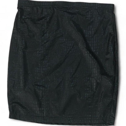 Black Animal Print Mini Skirt & Blouse