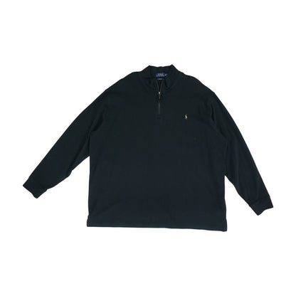 Black Big & Tall 1/4 Zip Pullover