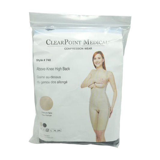 Above-Knee High Back Compression Wear - Black