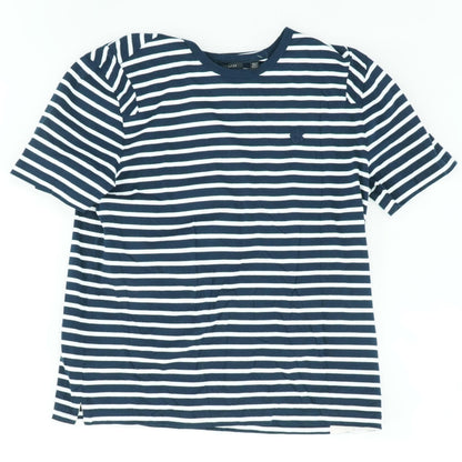 Navy Striped Crewneck T-Shirt