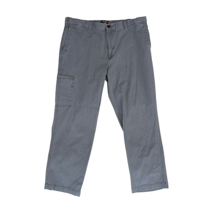 Gray Solid Casual Pants