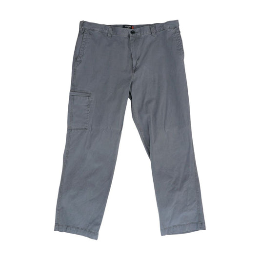 Gray Solid Casual Pants