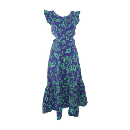 Blue Graphic Midi Dress