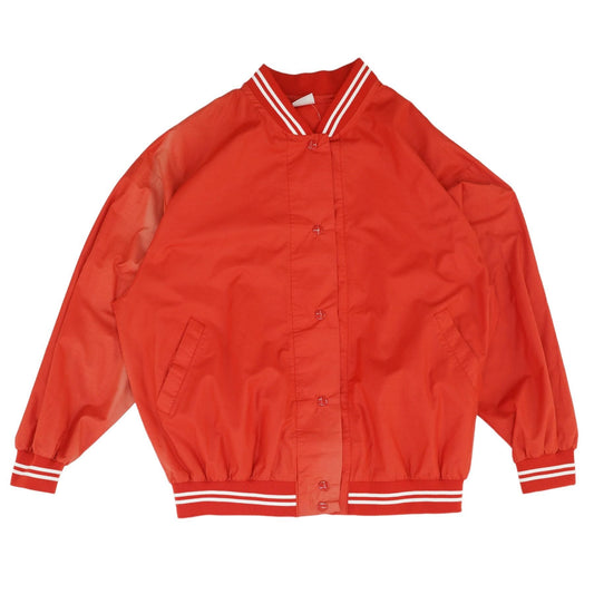 Vintage Red Solid Varsity Jacket