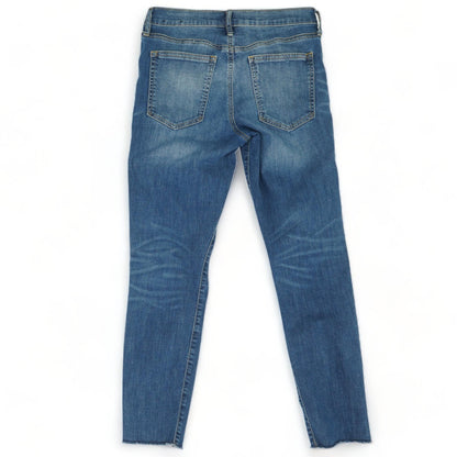 Blue Solid Low Rise Skinny Leg Jeans