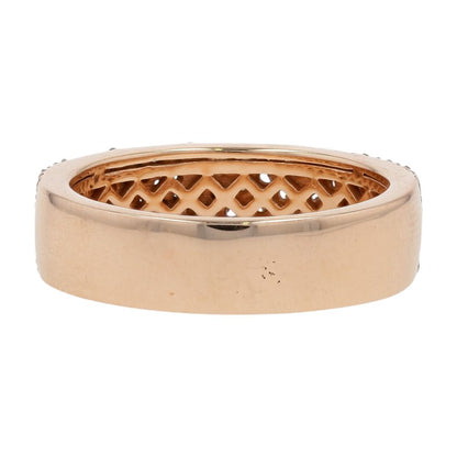 .75 Ct 14K Rose Gold Multi Row Round Diamond Band
