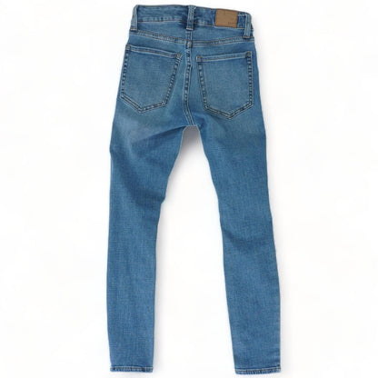 Blue Solid High Rise Skinny Leg Jeans