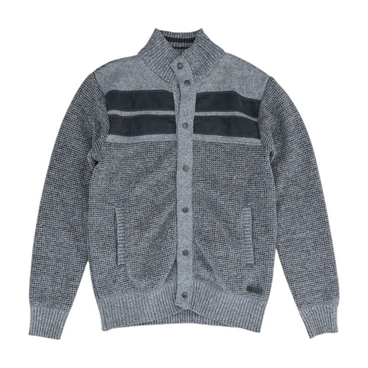 Gray Striped Outdoor Button Down