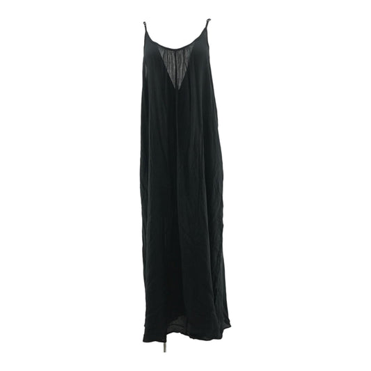 Black Solid Maxi Dress