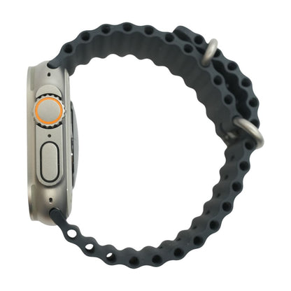 49mm Ultra 2 Silver Smartwatch Black Band O/S