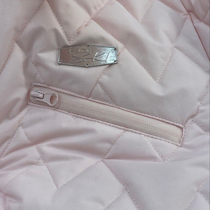 Ski Baby Pink Chevron Quilted Snow Suit
