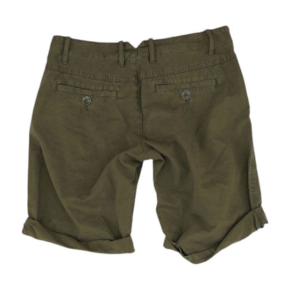 Green Solid Chino Shorts