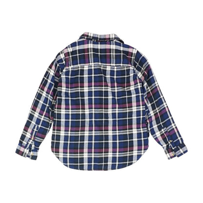 Navy Plaid Button Down