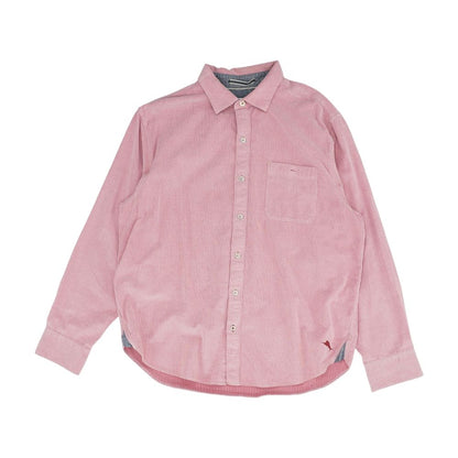 Pink Solid Long Sleeve Button Down