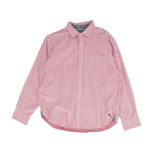 Pink Solid Long Sleeve Button Down