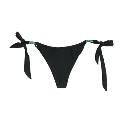 Black Solid Swim Bottom