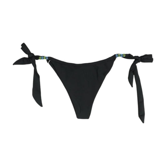 Black Solid Swim Bottom